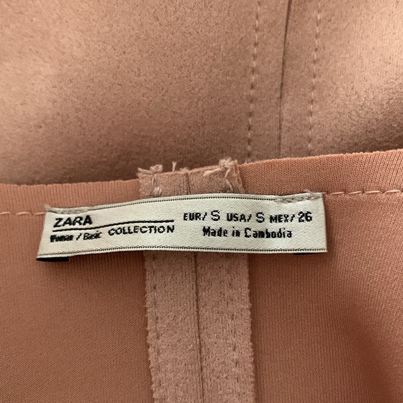 Zara Faux Suede Coat Pink Size S - Picture 7 of 10